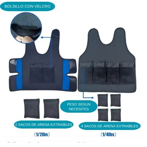 Chaleco de compresión sensorial ponderado (talla S)